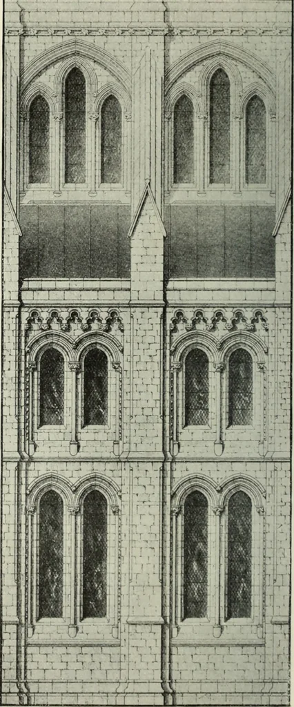 An illustration from An introduction to English church architecture : from the eleventh to the sixteenth century, 1913, leaf 99