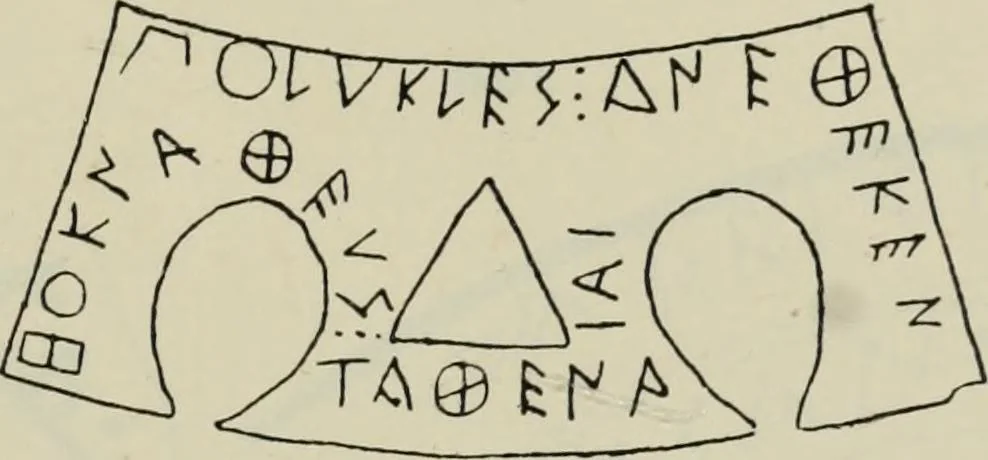 An illustration from An introduction to Greek epigraphy, 1887, leaf 566
