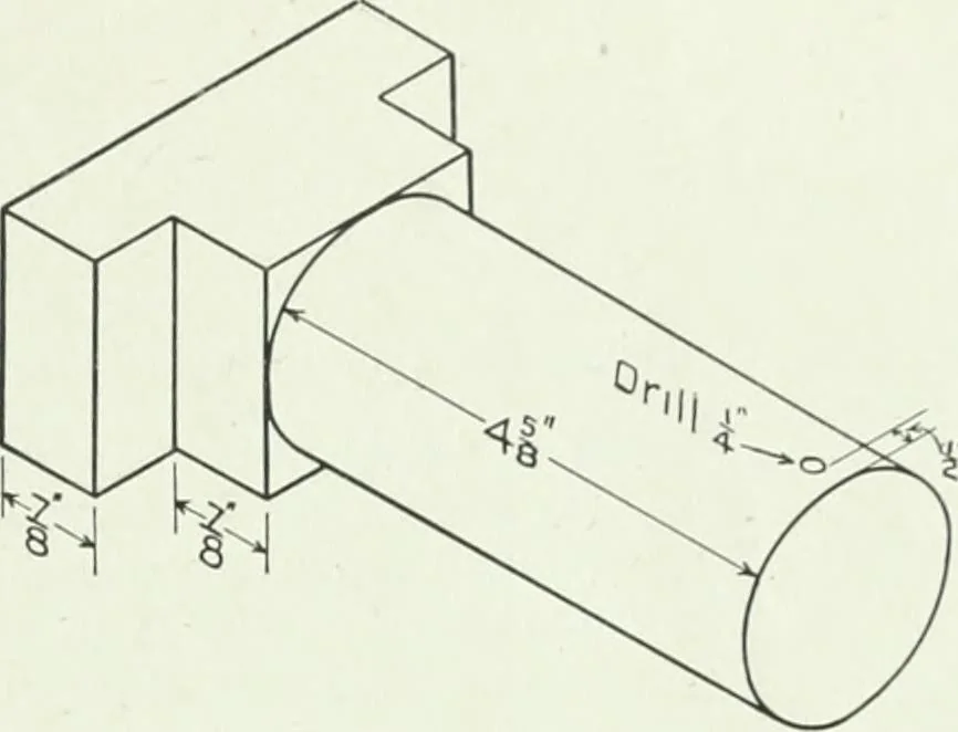 An illustration from An introduction to machine sketching and drawing for industrial and technical schools, 1917, leaf 36