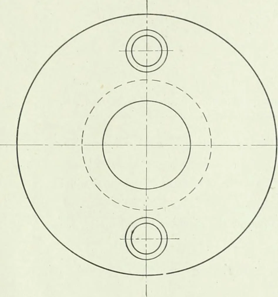 An illustration from An introduction to machine sketching and drawing for industrial and technical schools, 1917, leaf 50