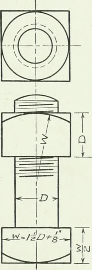 An illustration from An introduction to machine sketching and drawing for industrial and technical schools, 1917, leaf 60