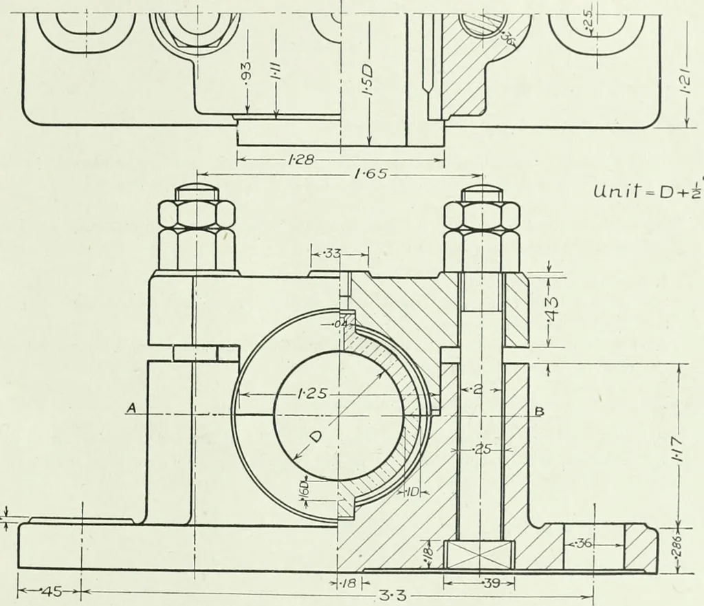 An illustration from An introduction to machine sketching and drawing for industrial and technical schools, 1917, leaf 76