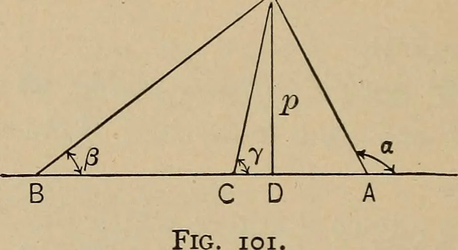 An illustration from An introduction to projective geometry and its applications; an analytic and synthetic treatment, 1905, leaf 249