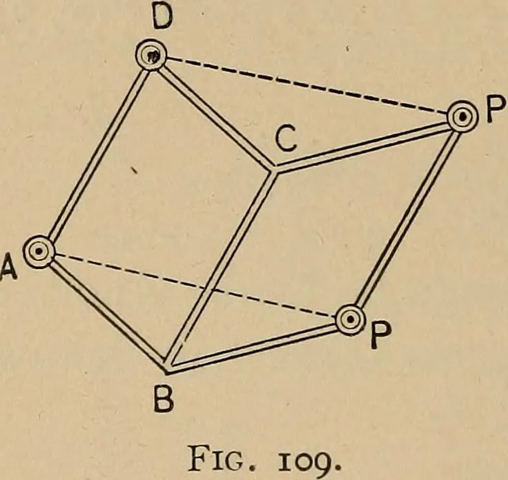 An illustration from An introduction to projective geometry and its applications; an analytic and synthetic treatment, 1905, leaf 265