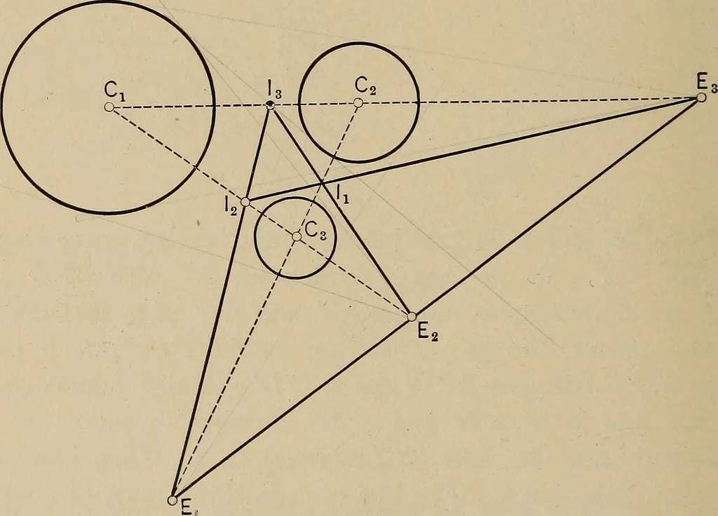An illustration from An introduction to projective geometry and its applications; an analytic and synthetic treatment, 1905, leaf 97