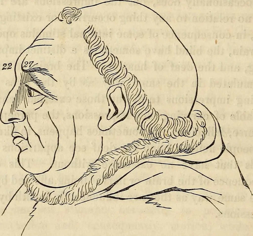 An illustration from An introduction to phrenology, 1837, leaf 129
