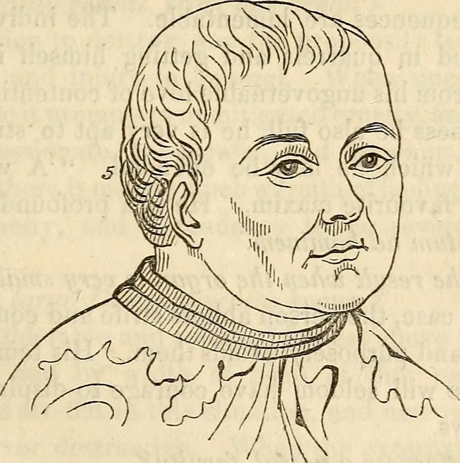 An illustration from An introduction to phrenology, 1837, leaf 62