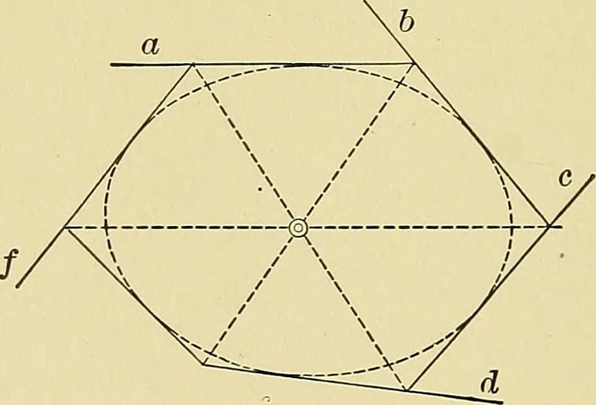An illustration from An introduction to projective geometry and its applications; an analytic and synthetic treatment, 1905, leaf 147