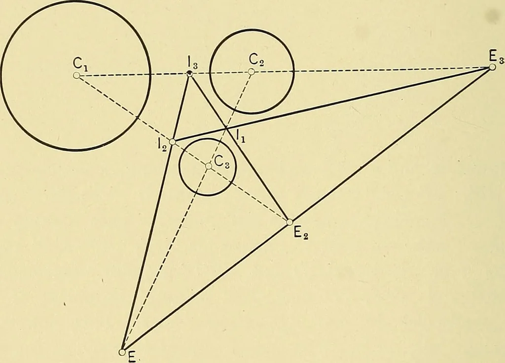 An illustration from An introduction to projective geometry and its applications; an analytic and synthetic treatment, 1905, leaf 97