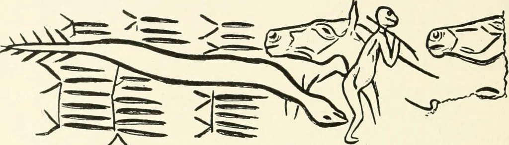 An illustration from An introduction to the study of prehistoric art, 1915, leaf 105
