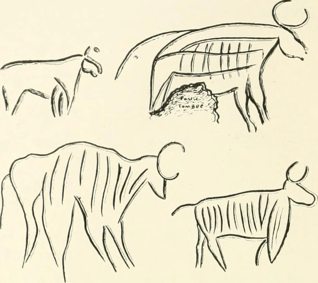 An illustration from An introduction to the study of prehistoric art, 1915, leaf 153