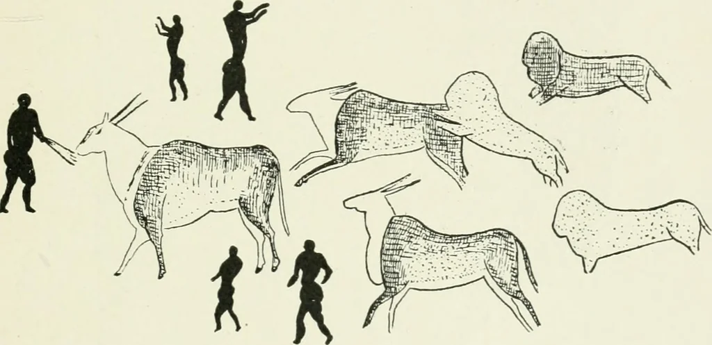 An illustration from An introduction to the study of prehistoric art, 1915, leaf 174