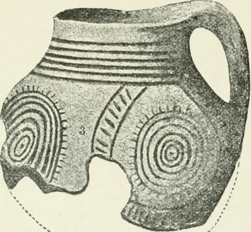 An illustration from An introduction to the study of prehistoric art, 1915, leaf 196