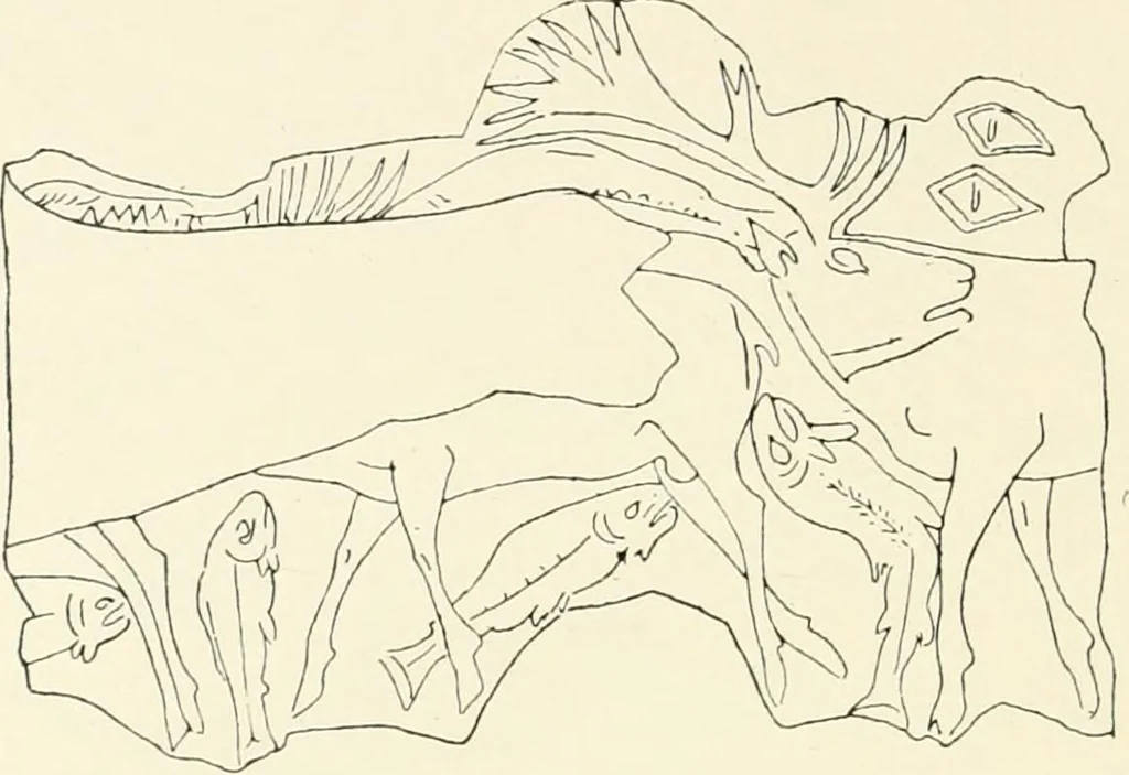 An illustration from An introduction to the study of prehistoric art, 1915, leaf 95