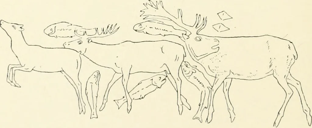 An illustration from An introduction to the study of prehistoric art, 1915, leaf 95