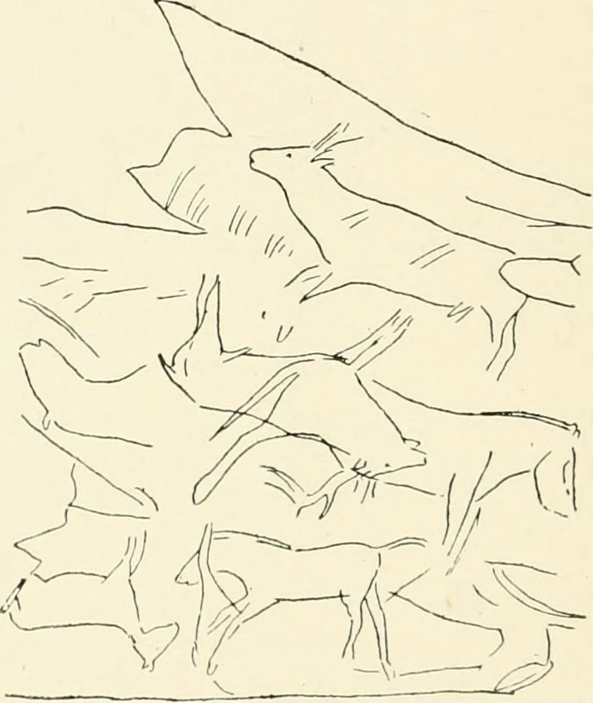 An illustration from An introduction to the study of prehistoric art, 1915, leaf 97