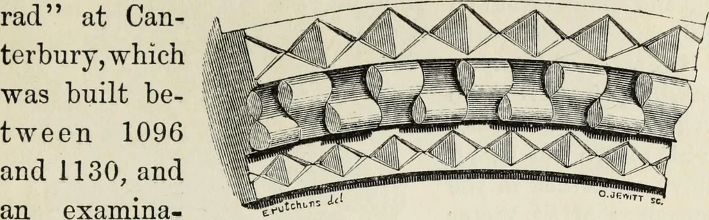 An illustration from An introduction to the study of Gothic architecture, 1877, leaf 102