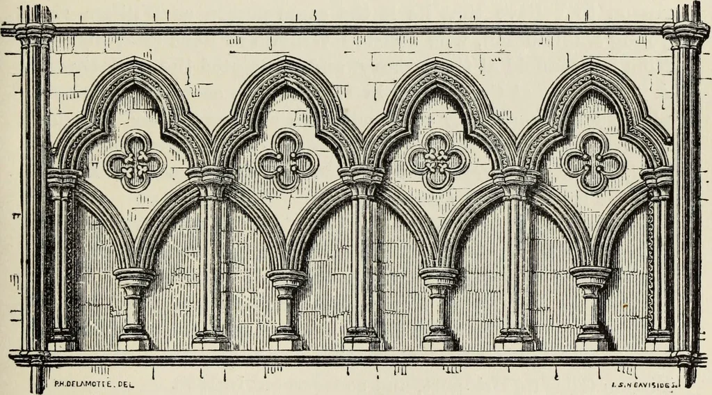 An illustration from An introduction to the study of Gothic architecture, 1877, leaf 132