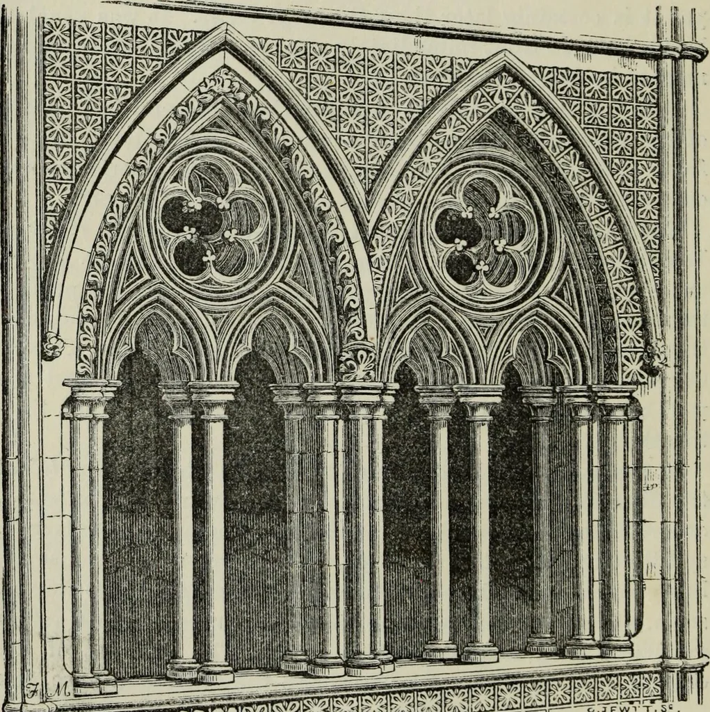 An illustration from An introduction to the study of Gothic architecture, 1877, leaf 135