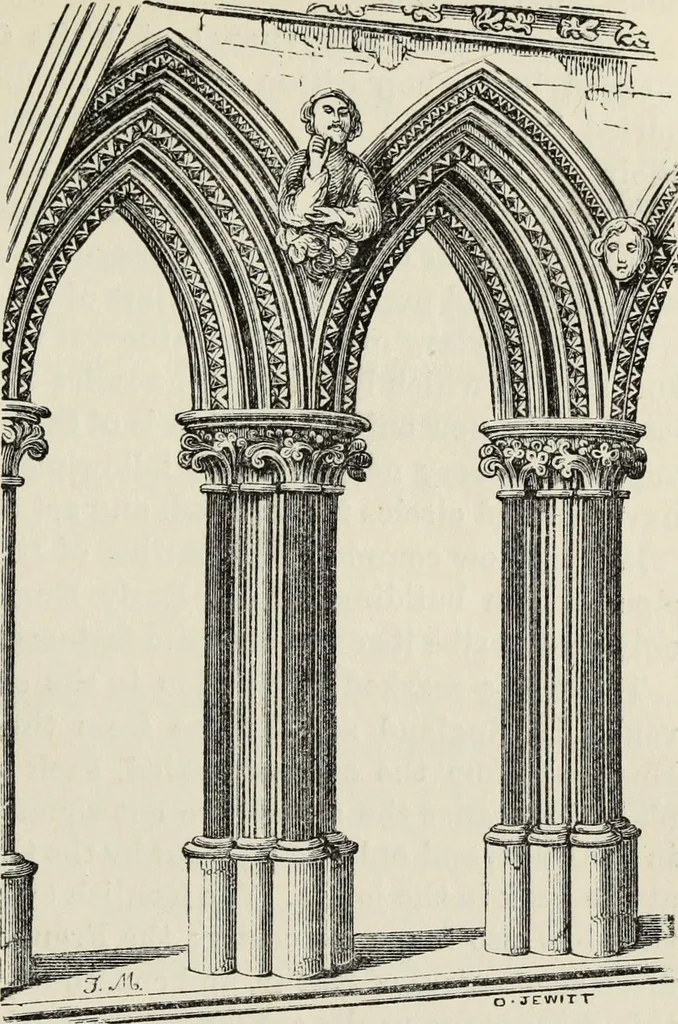 An illustration from An introduction to the study of Gothic architecture, 1877, leaf 136