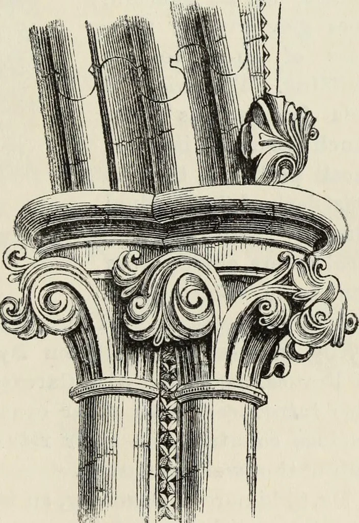 An illustration from An introduction to the study of Gothic architecture, 1877, leaf 144