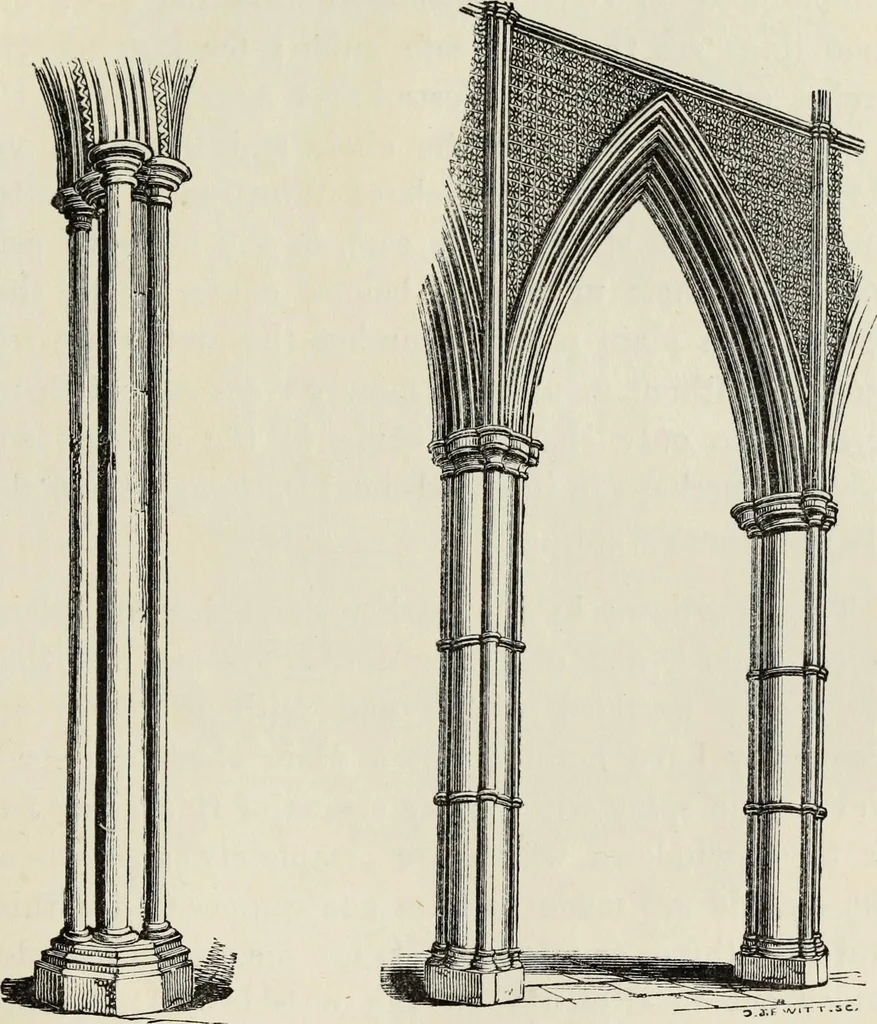 An illustration from An introduction to the study of Gothic architecture, 1877, leaf 148