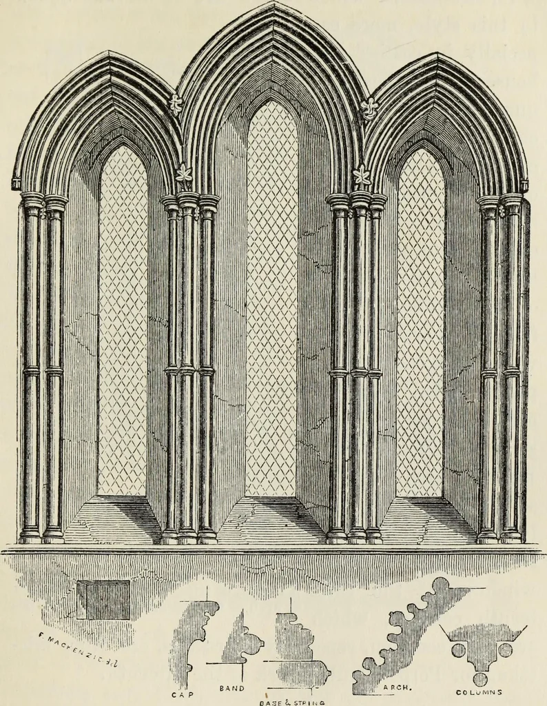 An illustration from An introduction to the study of Gothic architecture, 1877, leaf 150