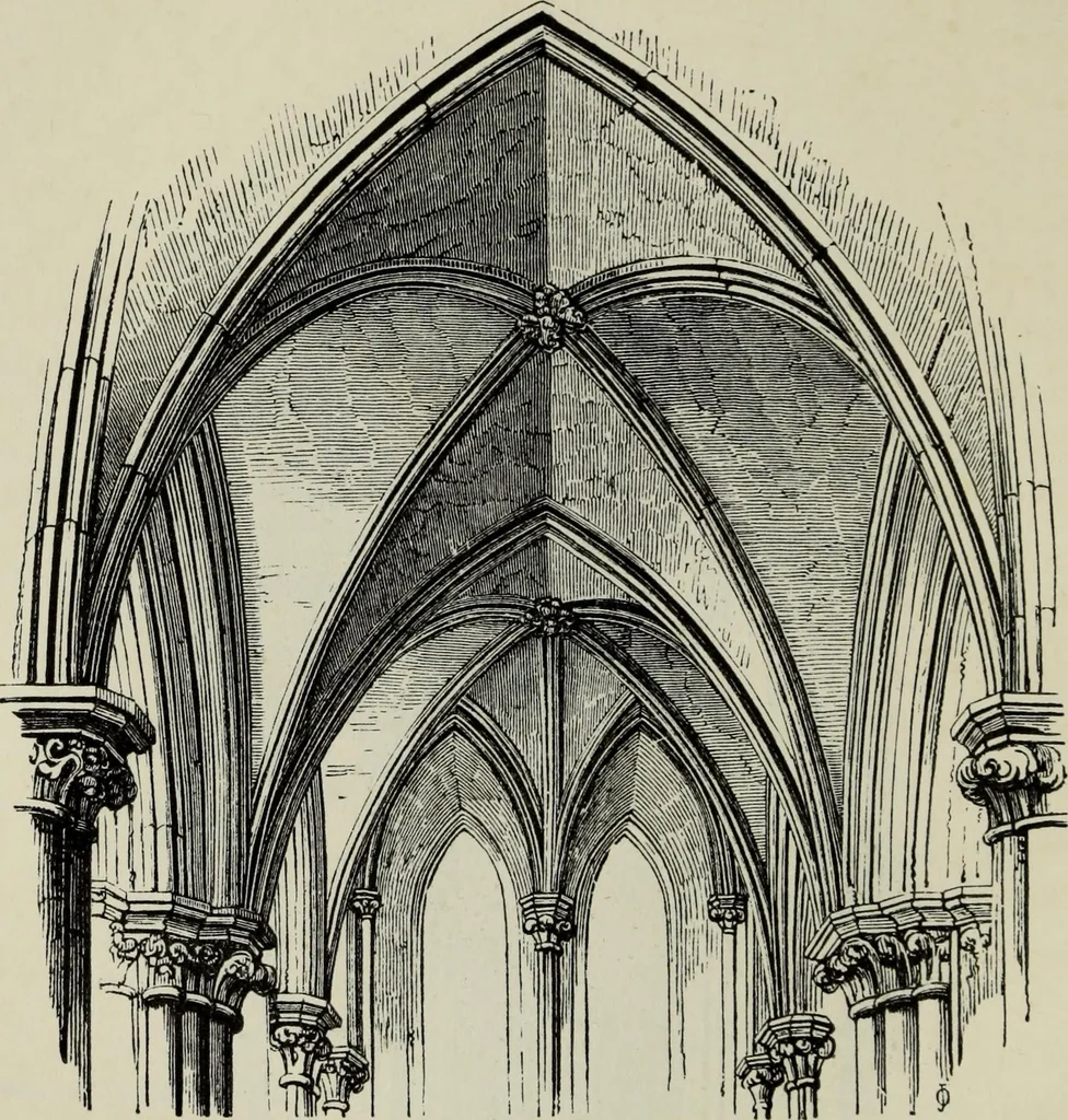An illustration from An introduction to the study of Gothic architecture, 1877, leaf 173