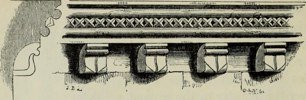 An illustration from An introduction to the study of Gothic architecture, 1877, leaf 177