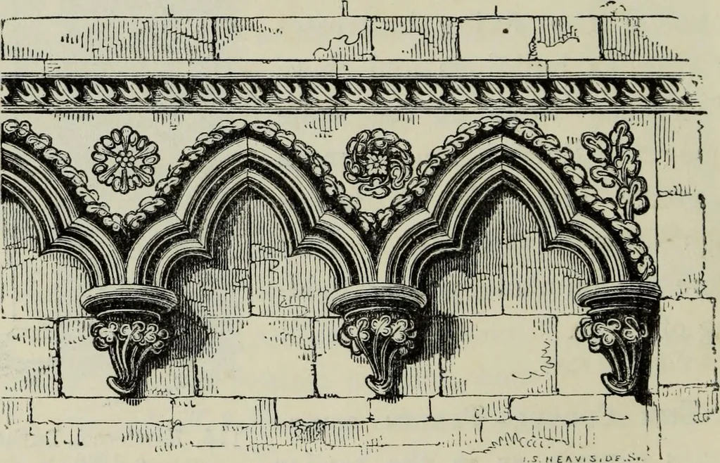 An illustration from An introduction to the study of Gothic architecture, 1877, leaf 177