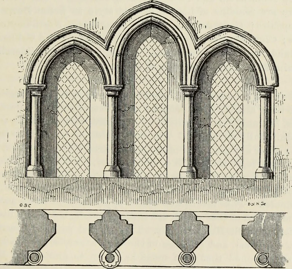 An illustration from An introduction to the study of Gothic architecture, 1877, leaf 182