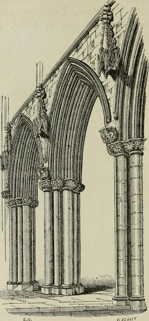 An illustration from An introduction to the study of Gothic architecture, 1877, leaf 205