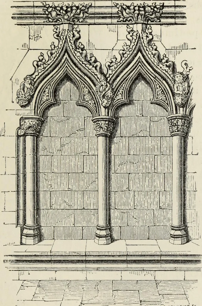 An illustration from An introduction to the study of Gothic architecture, 1877, leaf 206