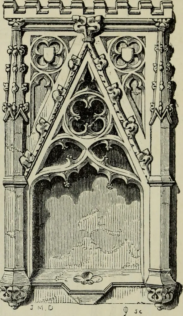 An illustration from An introduction to the study of Gothic architecture, 1877, leaf 207