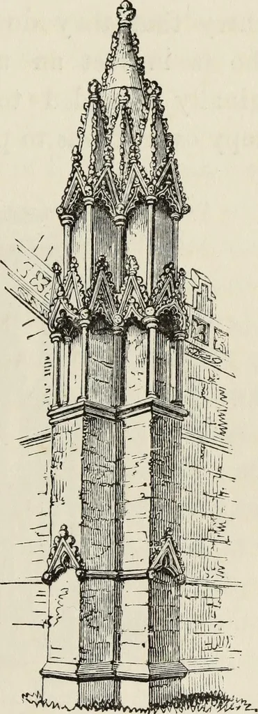 An illustration from An introduction to the study of Gothic architecture, 1877, leaf 210