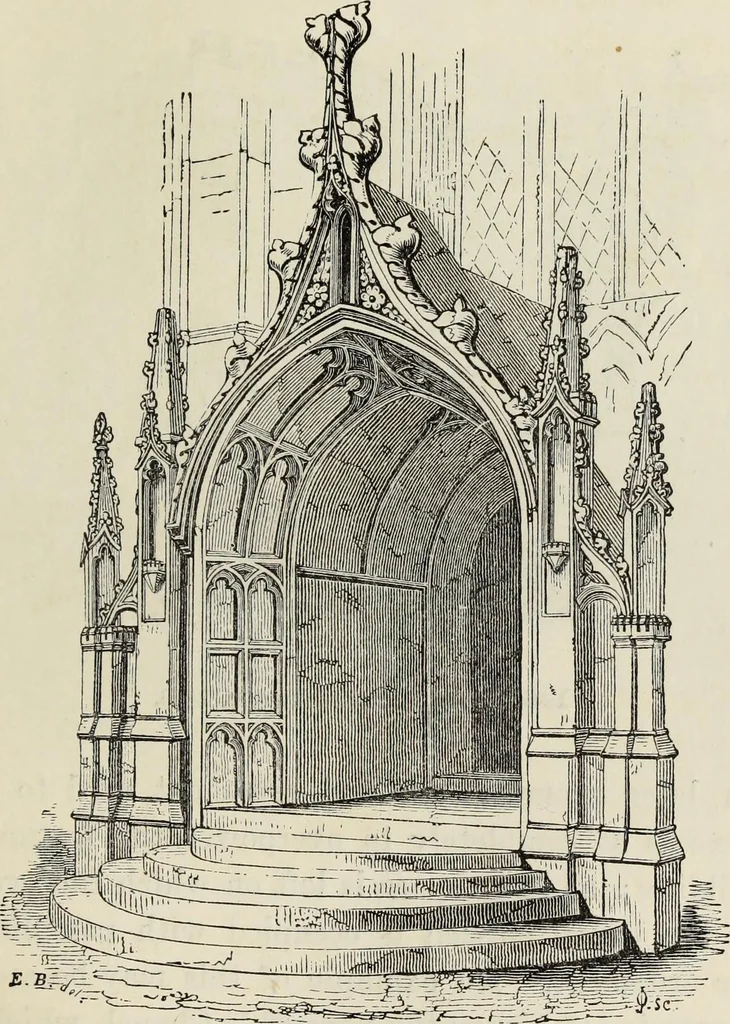 An illustration from An introduction to the study of Gothic architecture, 1877, leaf 228