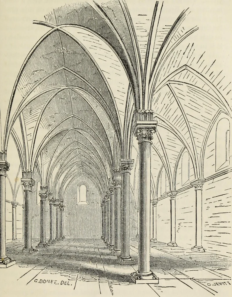 An illustration from An introduction to the study of Gothic architecture, 1877, leaf 258