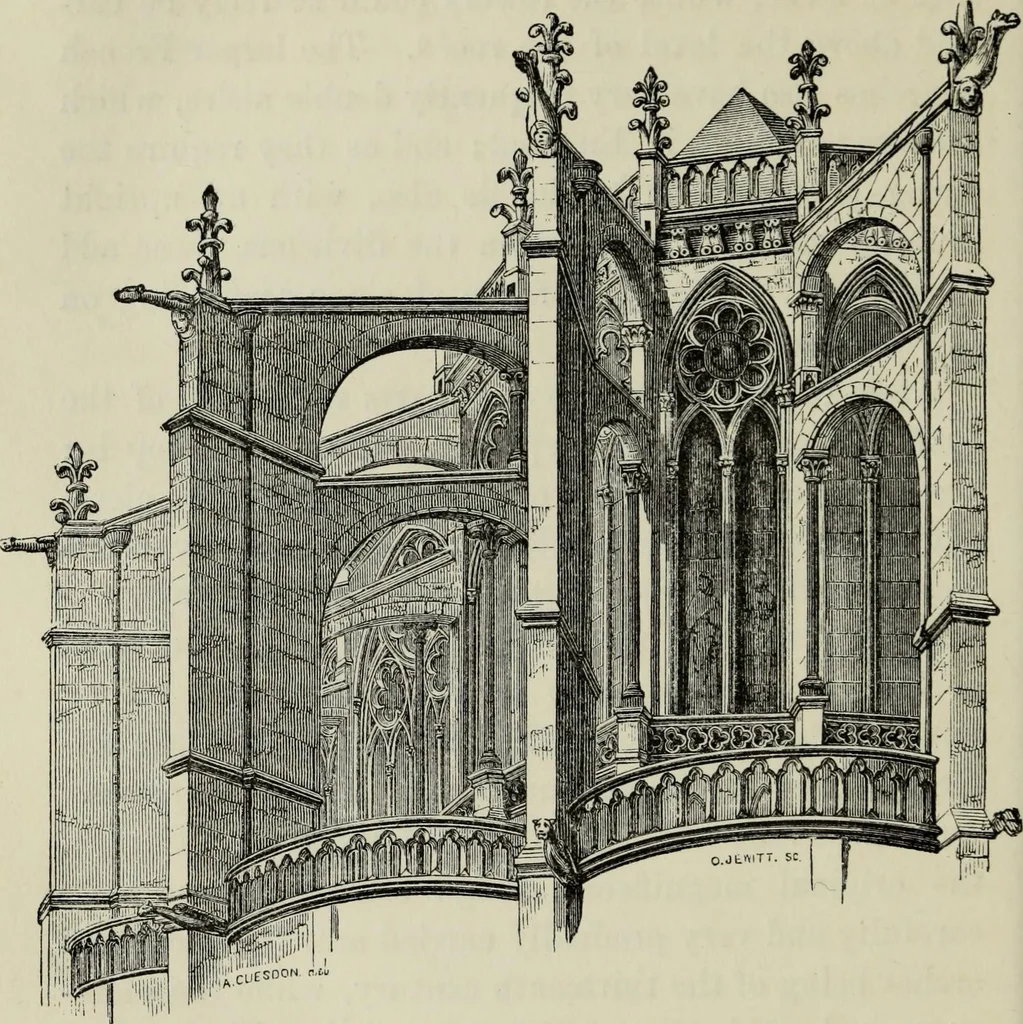 An illustration from An introduction to the study of Gothic architecture, 1877, leaf 265