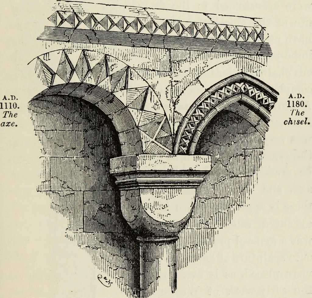 An illustration from An introduction to the study of Gothic architecture, 1877, leaf 76