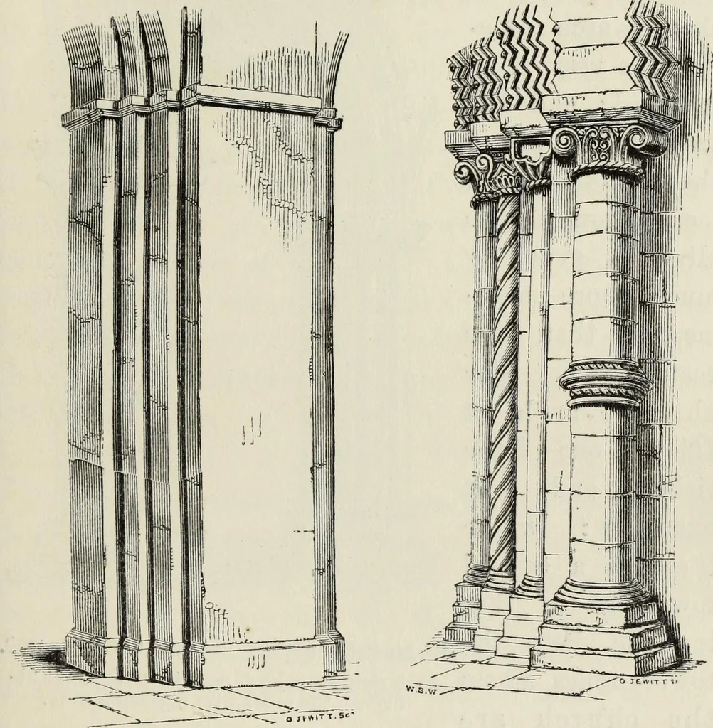 An illustration from An introduction to the study of Gothic architecture, 1877, leaf 90