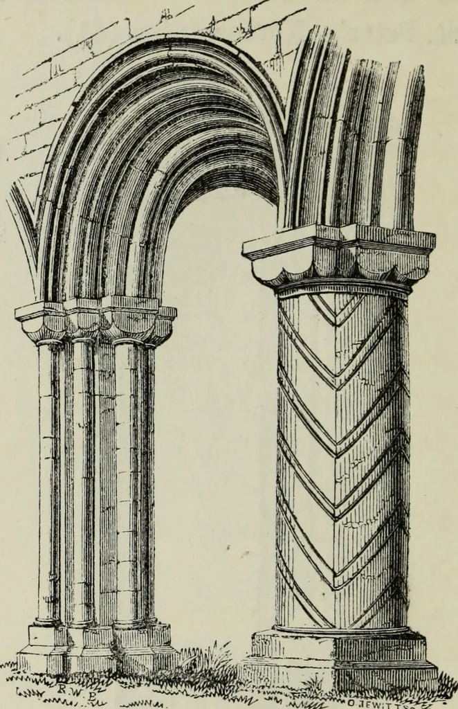 An illustration from An introduction to the study of Gothic architecture, 1877, leaf 91