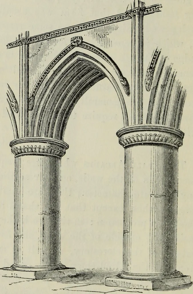 An illustration from An introduction to the study of Gothic architecture, 1877, leaf 93