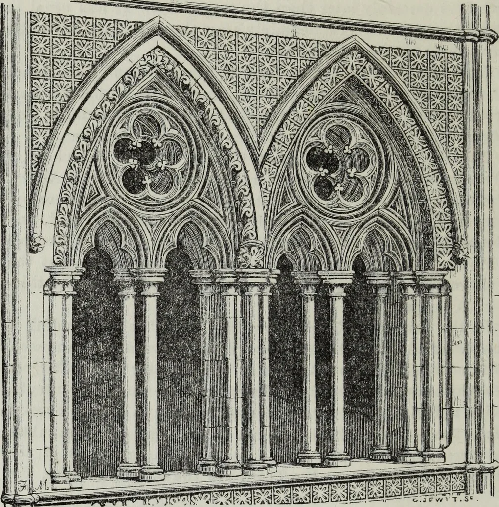 An illustration from An introduction to the study of Gothic architecture, 1881, leaf 137
