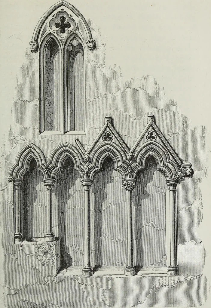 An illustration from An introduction to the study of Gothic architecture, 1881, leaf 140