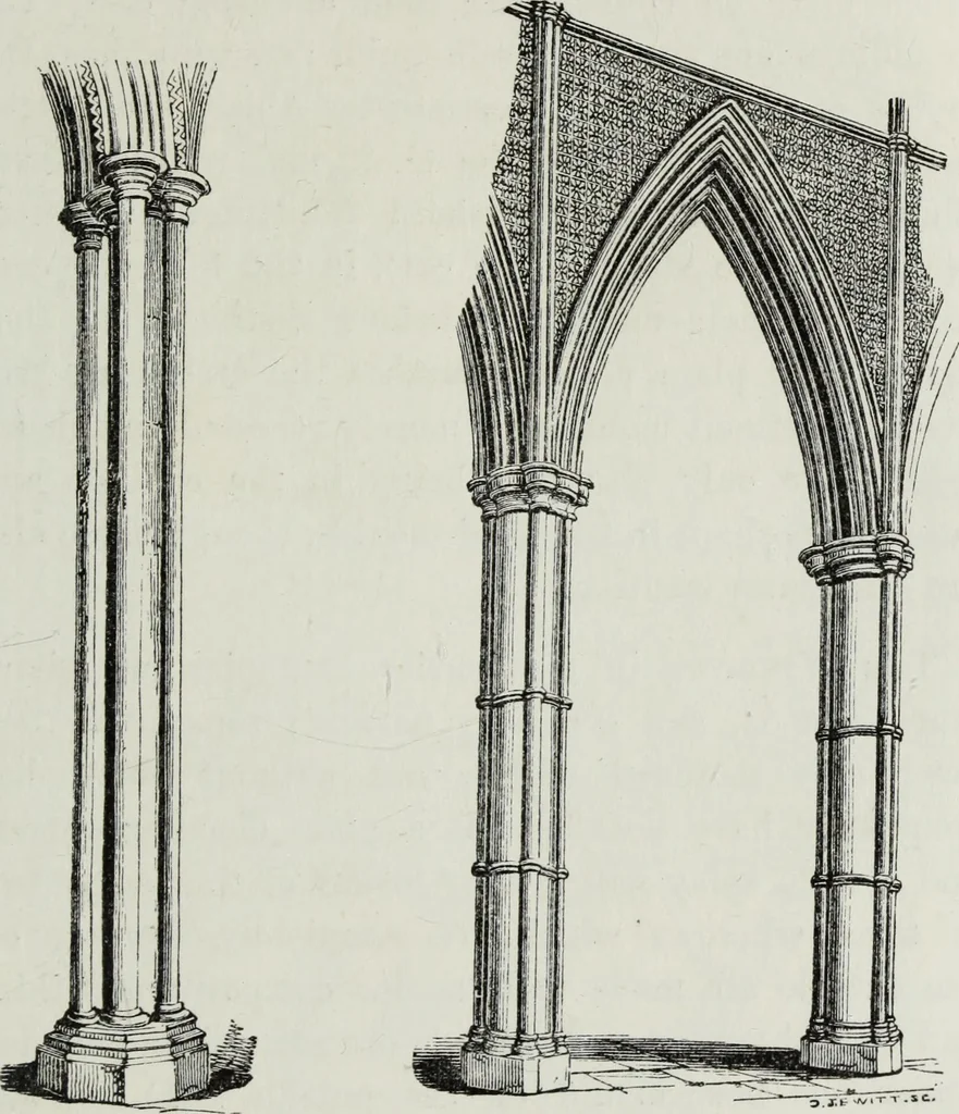 An illustration from An introduction to the study of Gothic architecture, 1881, leaf 152