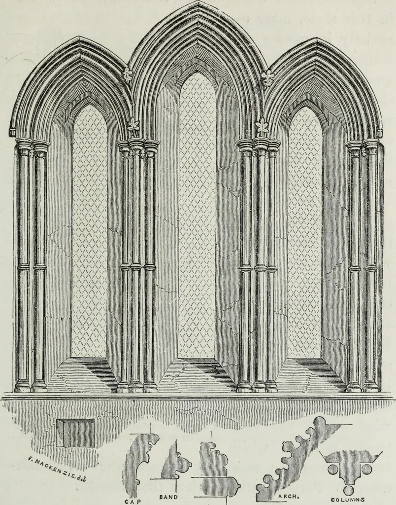 An illustration from An introduction to the study of Gothic architecture, 1881, leaf 154