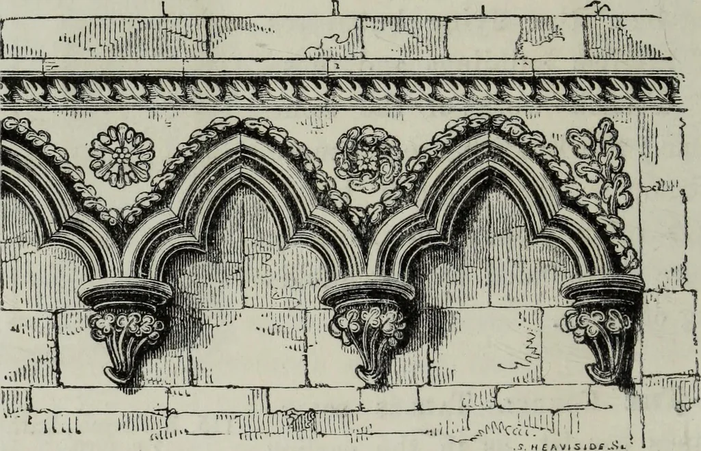 An illustration from An introduction to the study of Gothic architecture, 1881, leaf 183