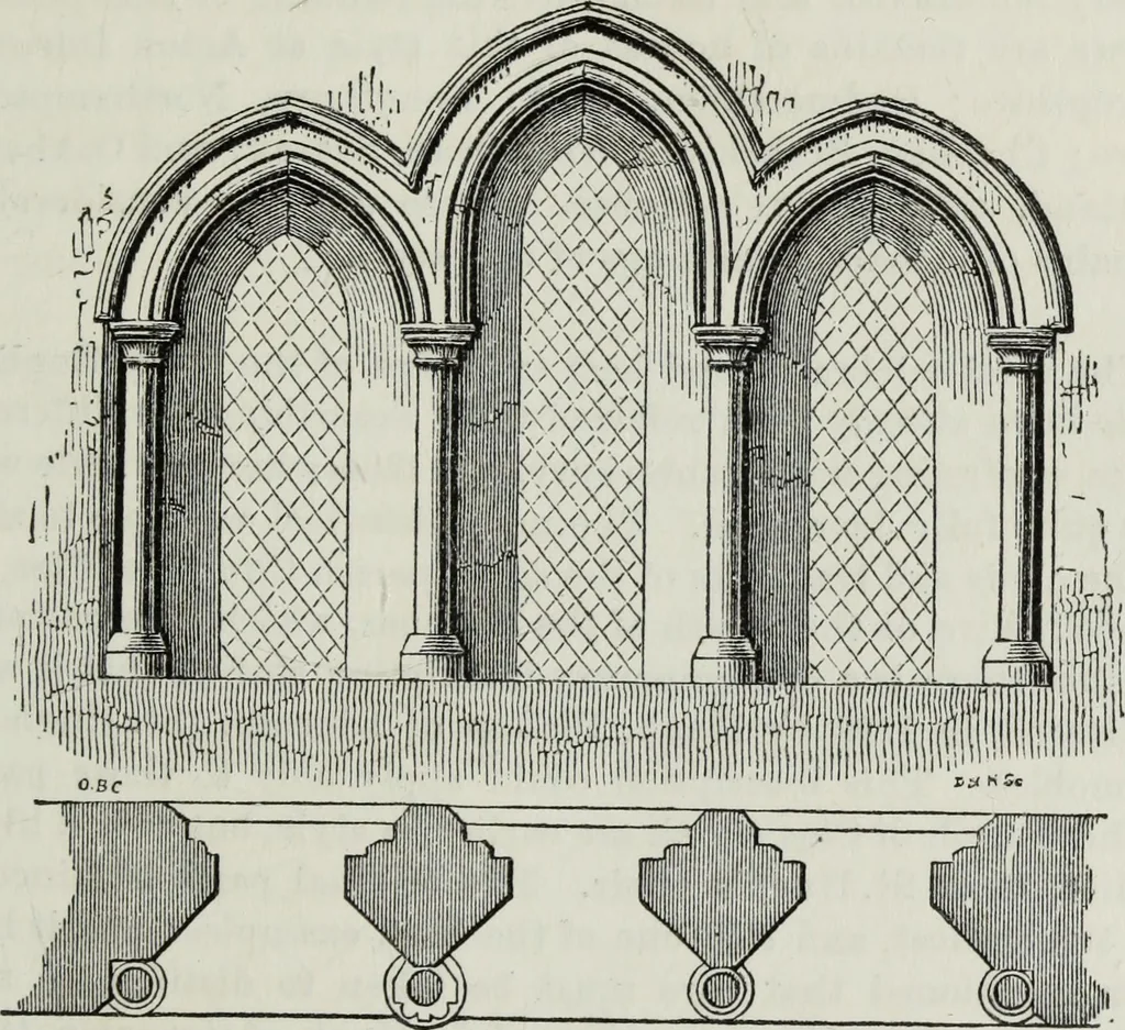 An illustration from An introduction to the study of Gothic architecture, 1881, leaf 188