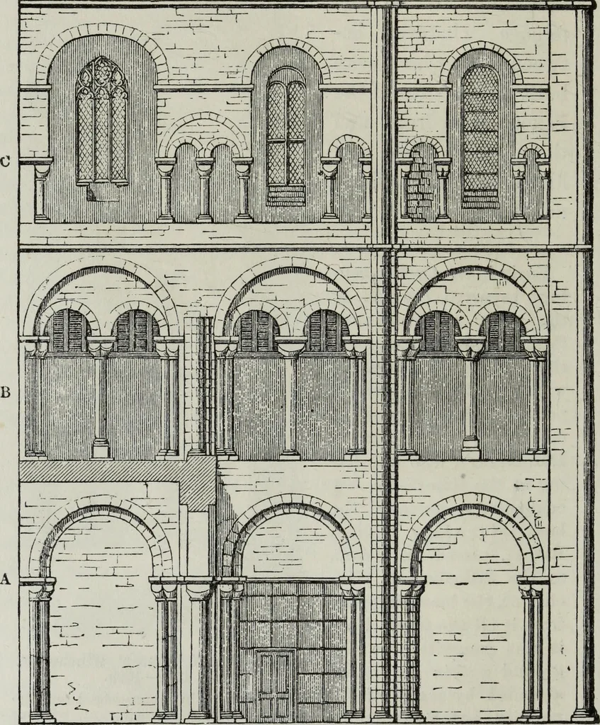An illustration from An introduction to the study of Gothic architecture, 1881, leaf 75
