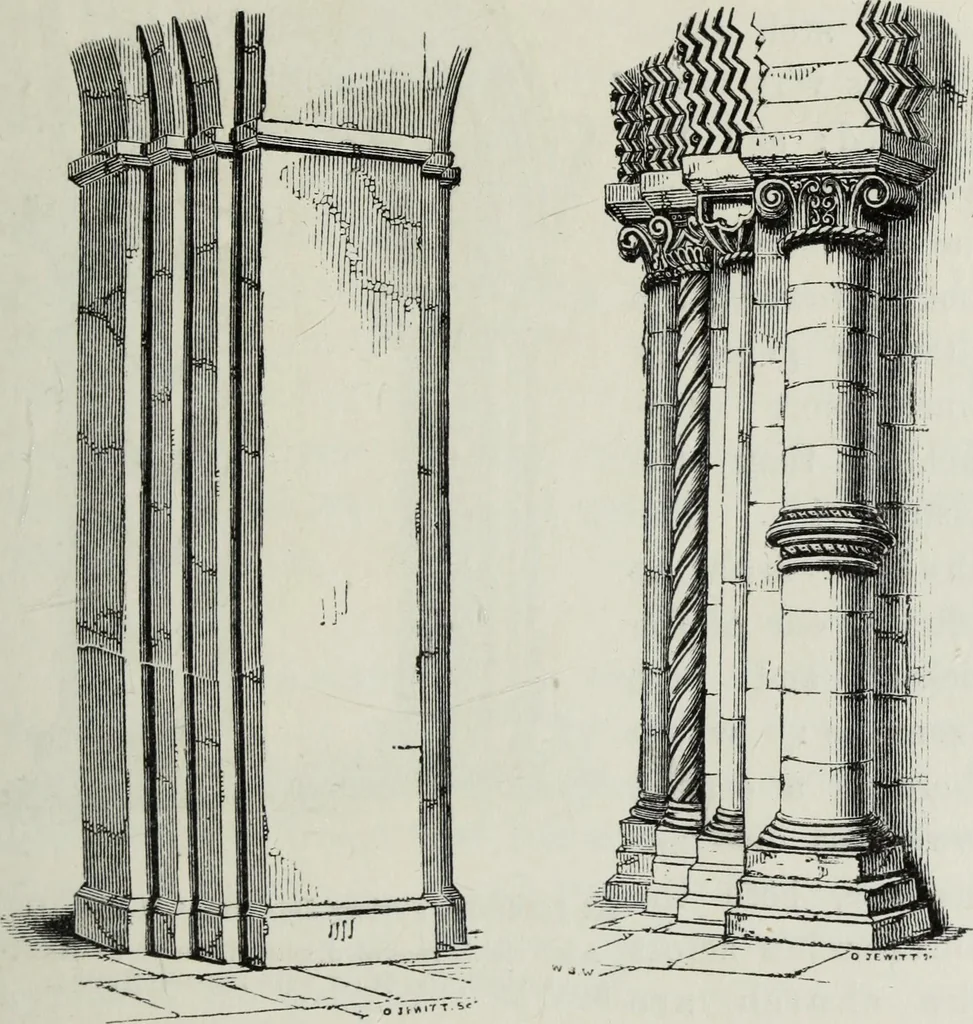 An illustration from An introduction to the study of Gothic architecture, 1881, leaf 92